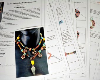 Tutorial for the "Tibetan Inspired Beaded Rope Necklace"