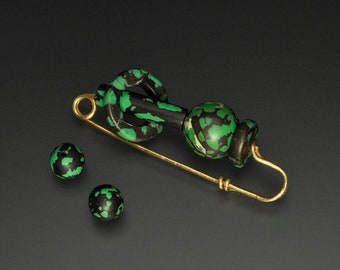 Creative Components - Polymer Clay Beads on a Bronze Fibula