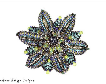 The "Floral Brooch" Beading Kit (inspired by www.ContemporaryGeometricBeadwork.com)
