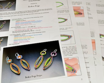 Tutorial for the "Geometric Oval Component" Drop Earrings