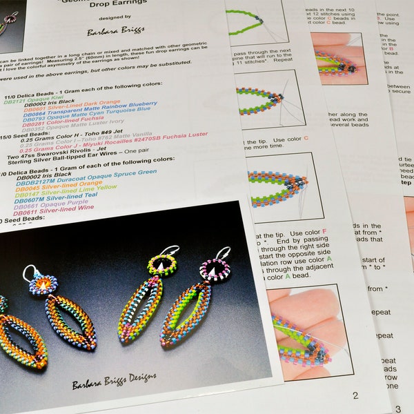 Tutorial for the "Geometric Oval Component" Drop Earrings