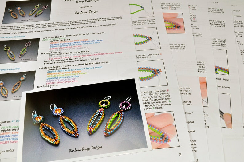 Tutorial for the Geometric Oval Component Drop Earrings image 1