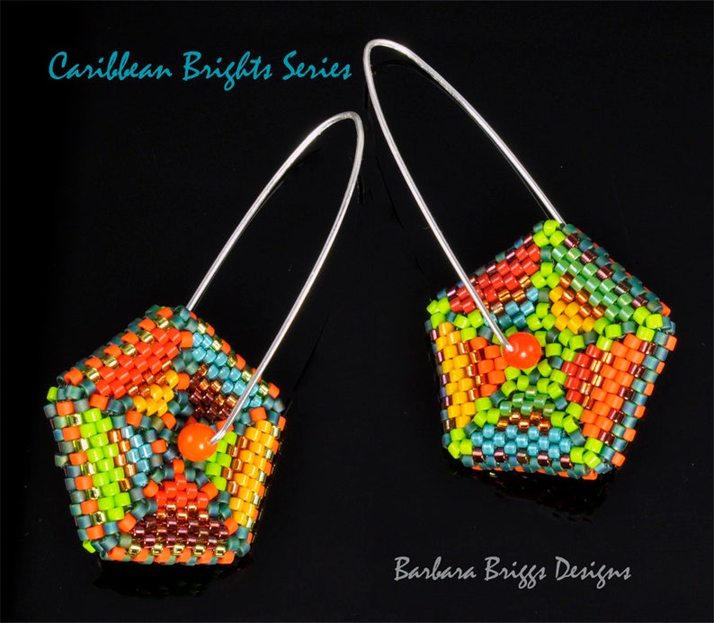 Tutorial for the Color Play Pentagon Geometric Drop Earrings image 3