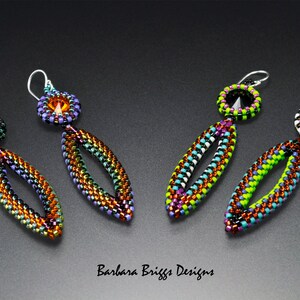Tutorial for the Geometric Oval Component Drop Earrings image 2