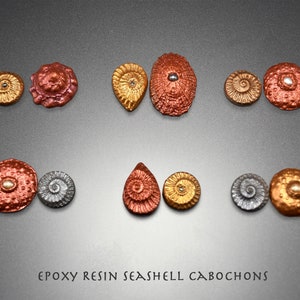 Handmade Epoxy Resin Seashell Cabochons image 1