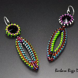 Tutorial for the Geometric Oval Component Drop Earrings image 3