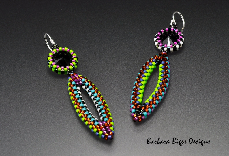 Tutorial for the Geometric Oval Component Drop Earrings image 3