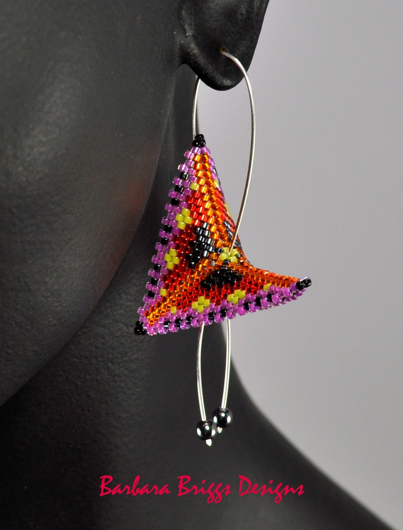 Tutorial for Color Play Warped Square Mixed Pattern Drop Earrings image 5