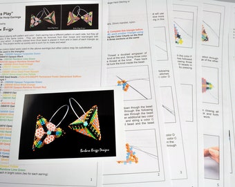 Tutorial for the "Quadra Play" Geometric Triangle Drop Earrings