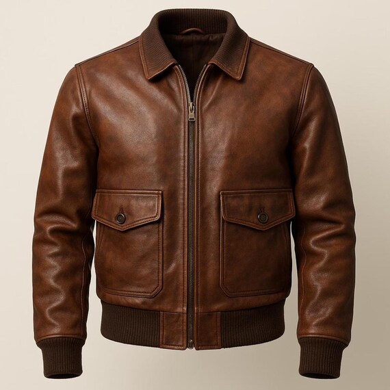 Handmade Italian Lambskin Leather Cafe Racer Jacket Handmade Italian Lambskin Leather Cafe Racer Jacket