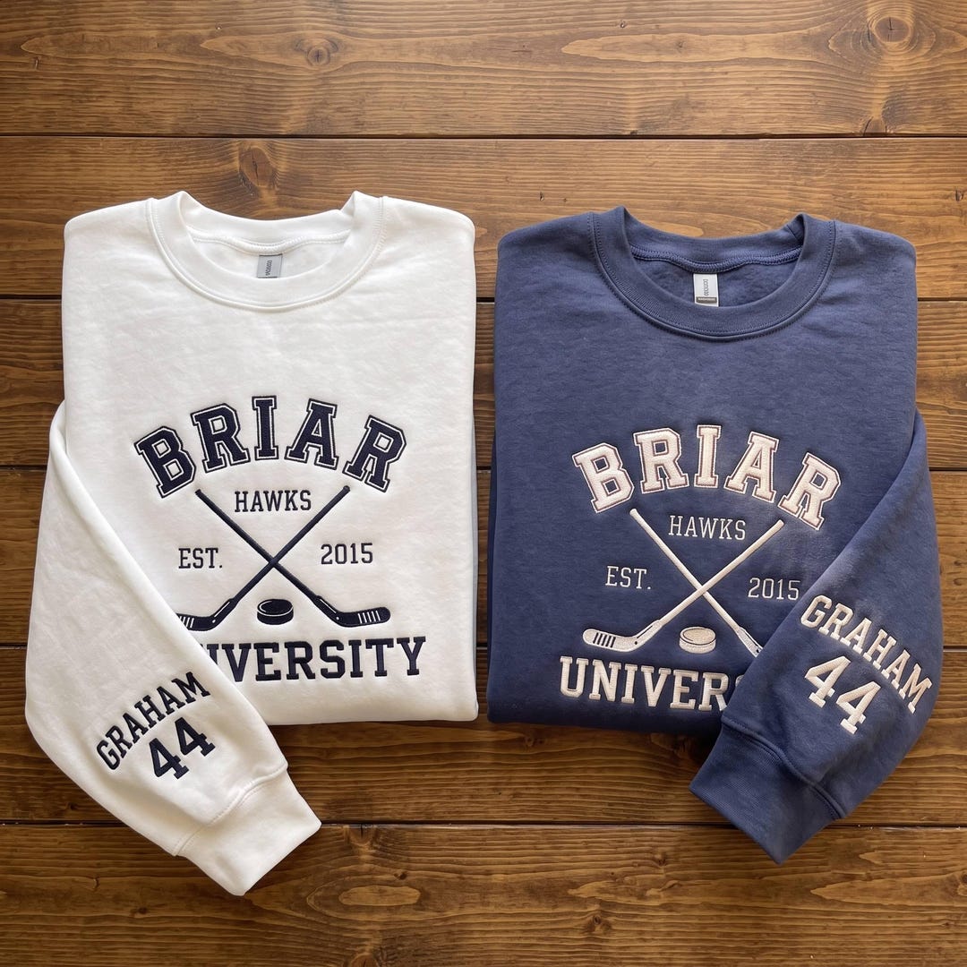 Briar University Embroidered Hockey Sweatshirt