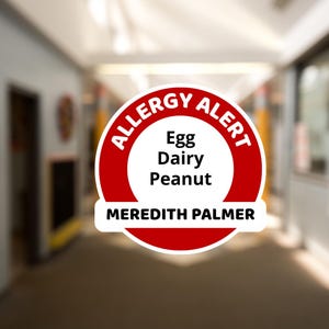 Waterproof Medical Alert Sticker: Customizable Vinyl Decal for Lunchbox, Water Bottle, Laptops, Notebooks