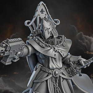 Order of Repentance | Sister of Great Guilt | 32mm scaled Daughter of Battle | 8K high detail battle nun for ttrpg from Dakka Dakka