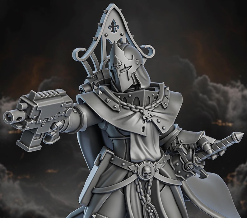 Order of Repentance | Sister of Great Guilt | 32mm scaled Daughter of Battle | 8K high detail battle nun for ttrpg from Dakka Dakka