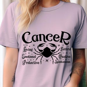 Cancer Zodiac T-Shirt: Astrology Graphic Tee, Horoscope Gift