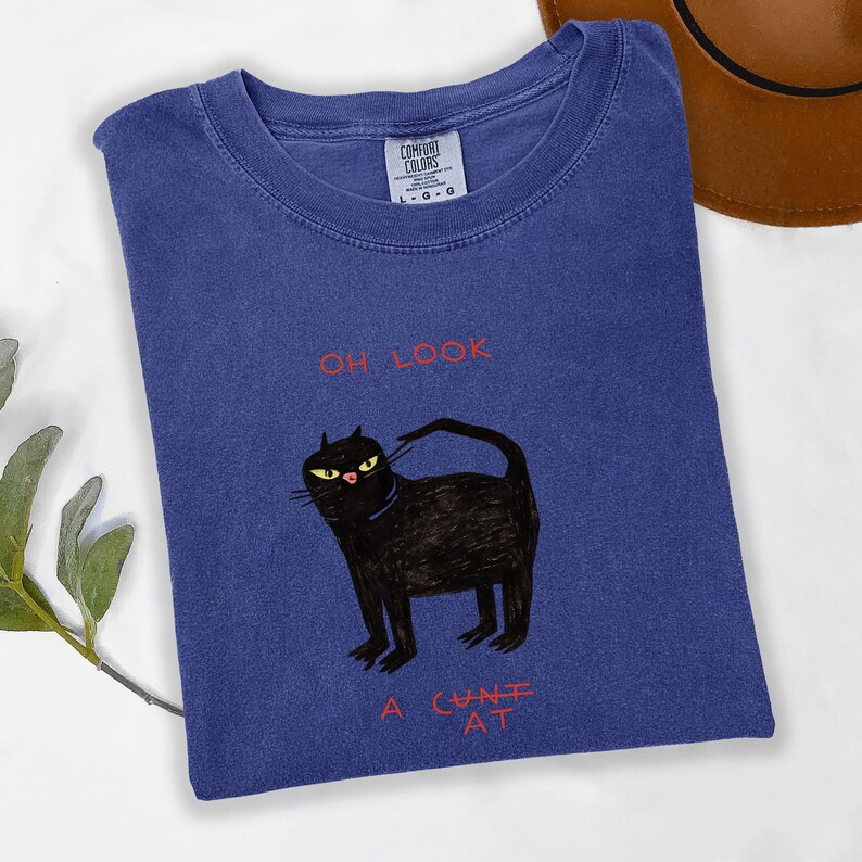 Funny Cat Shirt, Oh Look Cat Graphic Tee, Sarcastic Humor T Shirt immagine 12
