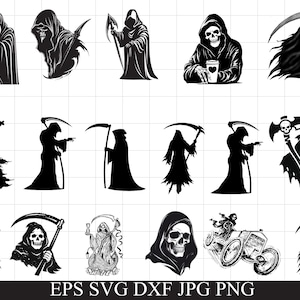 Liemannen SVG-paket, clipart, spöke Png, dödssilhuett, klippfiler, vektor, kontur, digital nedladdning