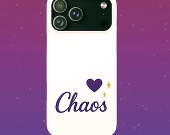 ChaosHerz iPhone SnapCase 12–17 | Glitzer Handyhülle für Alltagschaotinnen | Geschenkidee Smartphone Cover Kostenloser Versand