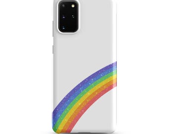 Samsung Handyhülle mit Regenbogen | Bunte Schutzhülle matt | Snap Case Galaxy S20–S25 Ultra | Carina-Style Glitzer-Vibes Kostenloser Versand