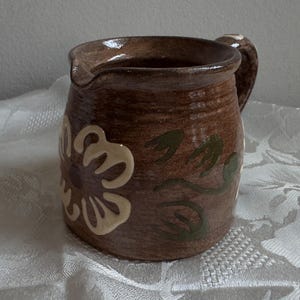Vintage petite hand made milk/creamer jug - studio pottery - JDS Betschdorf - Alsace, France