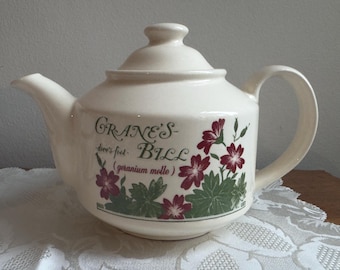 ヴィンテージ ビルトンズ ティーポット - クレーンズビル（ゼラニウム・モレ） - 植物/花柄