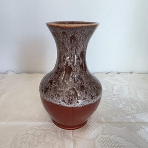 Vintage Kingston Pottery, Hull, England, drip glazed vase by the Love brothers, 1970s.  Glazed stoneware