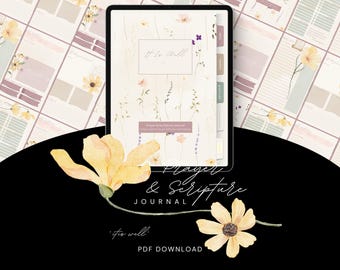 Digitaal gebedsdagboek | Wekelijkse christelijke reflectie | Dankbaarheidstracker | Bijbelstudie | Kerknotities | Digitale download