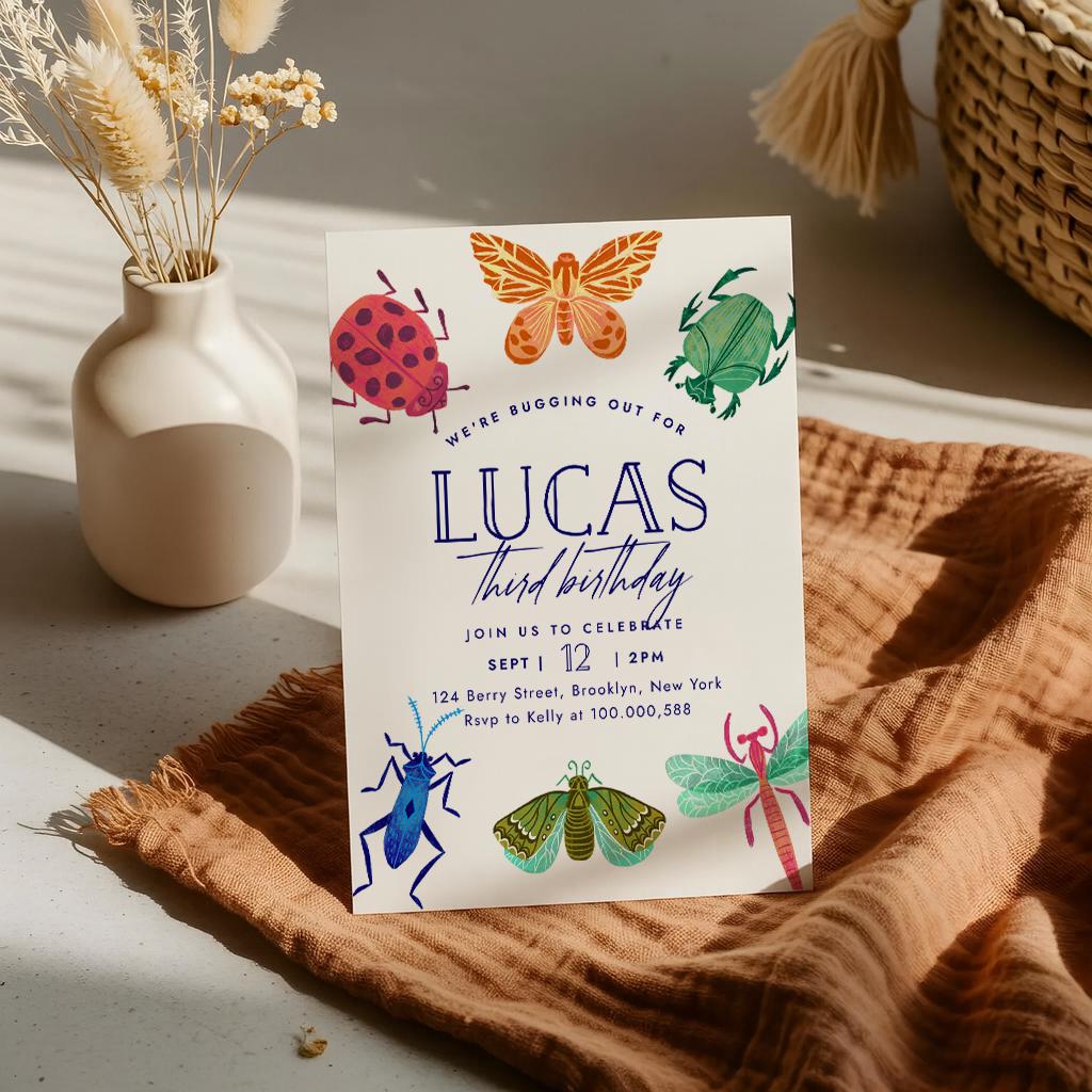 We're Bugging Out, Bug Birthday Invitation Template, Digital Template ...