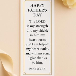 Happy Father’s Day Printable Bookmark | Digital Download | Thoughtful Gift for Dad