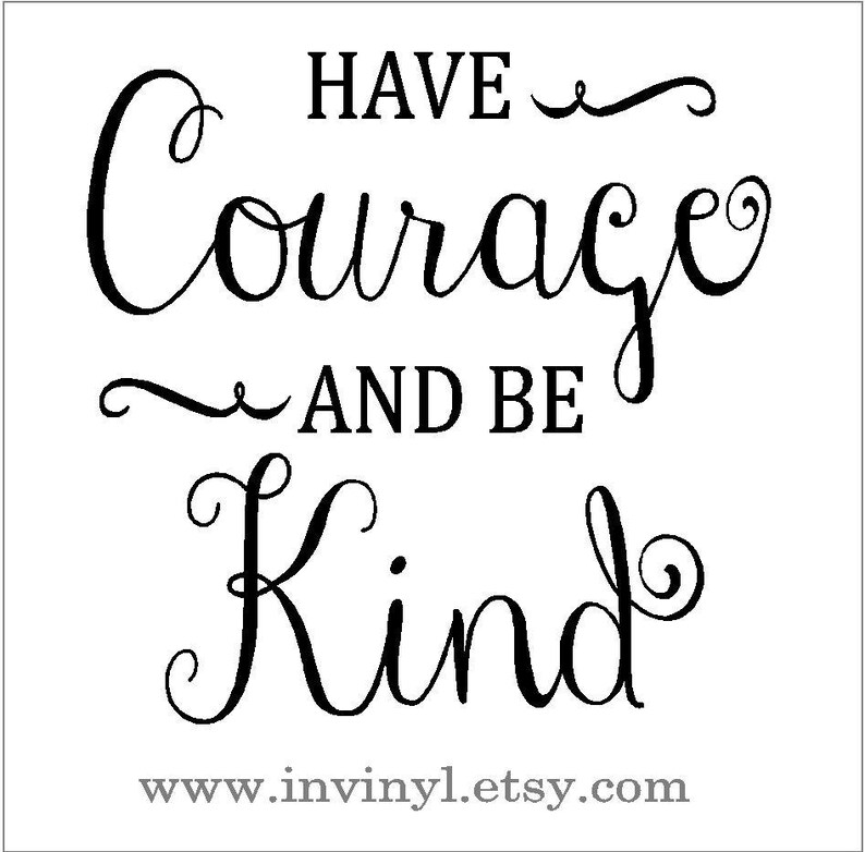 Car Window Decal Have Courage and Be Kind Cinderella CAR - Etsy