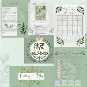 Childminder Parent/Carer Brochure. Botanical themed - 24pages