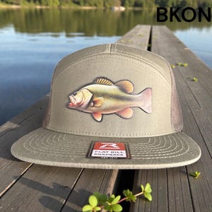 Boné SnapBack Richardson de 7 painéis, para pesca de robalo, boné de caminhoneiro