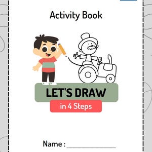 Learn How to Draw for Kids | Step by Step Drawing Worksheets | Fun Printable Activity Book | Easy 4 Step Drawing Guide PDF