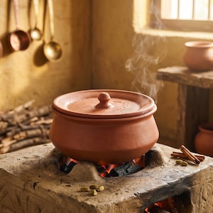 Handmade Terracotta Clay Pot | Traditional Earthenware Yogurt & Serving Bowl | Rustic Kitchen Decor | 0.5L 1L 2L