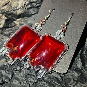 Blood Bag Earrings