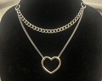 Steel Heart Chain Choker