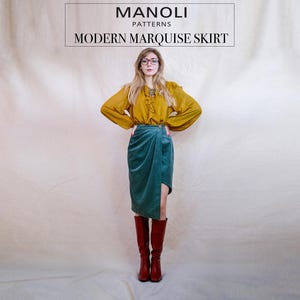 Modern Marquise Skirt PDF Sewing Pattern – Draped on Mannequin – Digital Download
