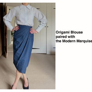Origami Blouse — Full Access, Masterclass + Sewing Pattern – One Piece Gusset Construction Tutorial (Digital Download) image 6