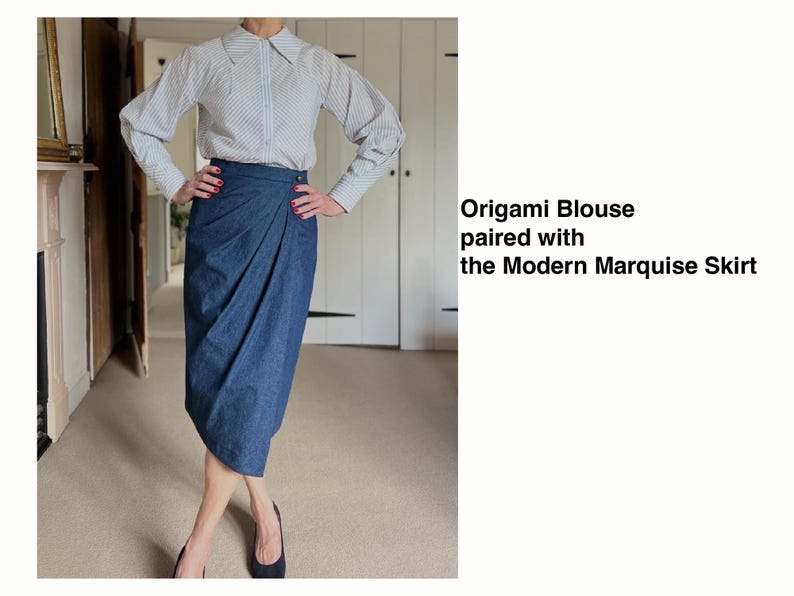 Origami Blouse — Full Access, Masterclass + Sewing Pattern – One Piece Gusset Construction Tutorial (Digital Download) image 6