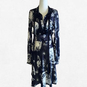 Galliano by John Galliano Abstract Print Silk Dress – 2015 Size 40