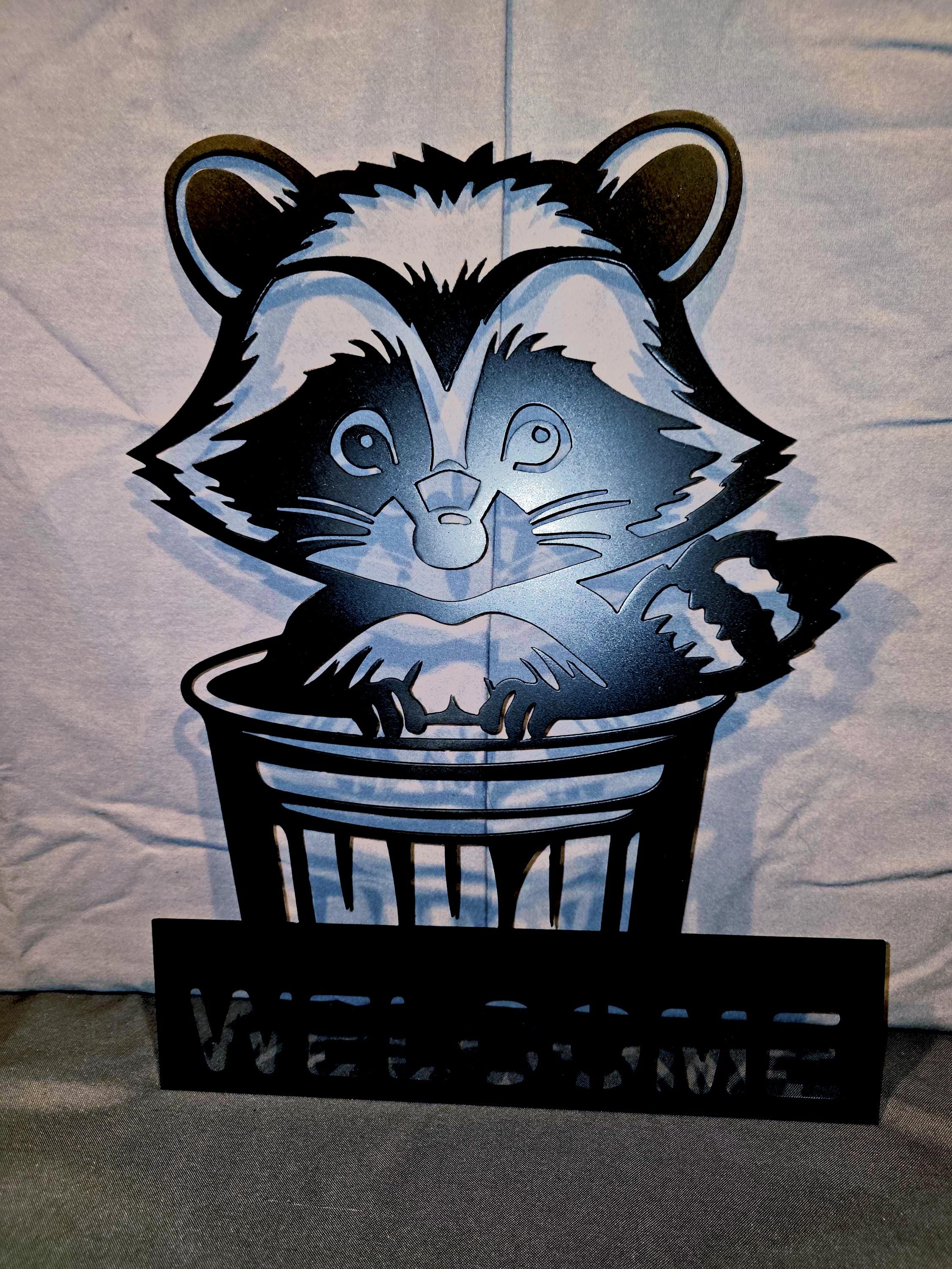 Racoon Sign Language Racoon Welcome Sign - Etsy