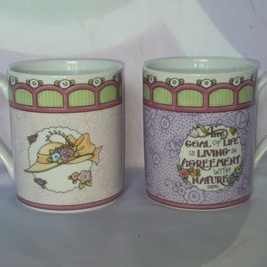 2001 Mary Engelbreit Kaffeetasse Tassen. Hergestellt von der Enesco Gruppe