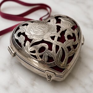 Lenox Kirk Stieff Silverplated Friendship Heart Ornament Trinket