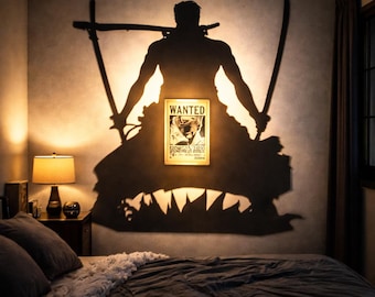 Anime Wall Lamp LED 3D Shadow Light Manga Style Room-Decor Otaku Bedroom Gift Projector