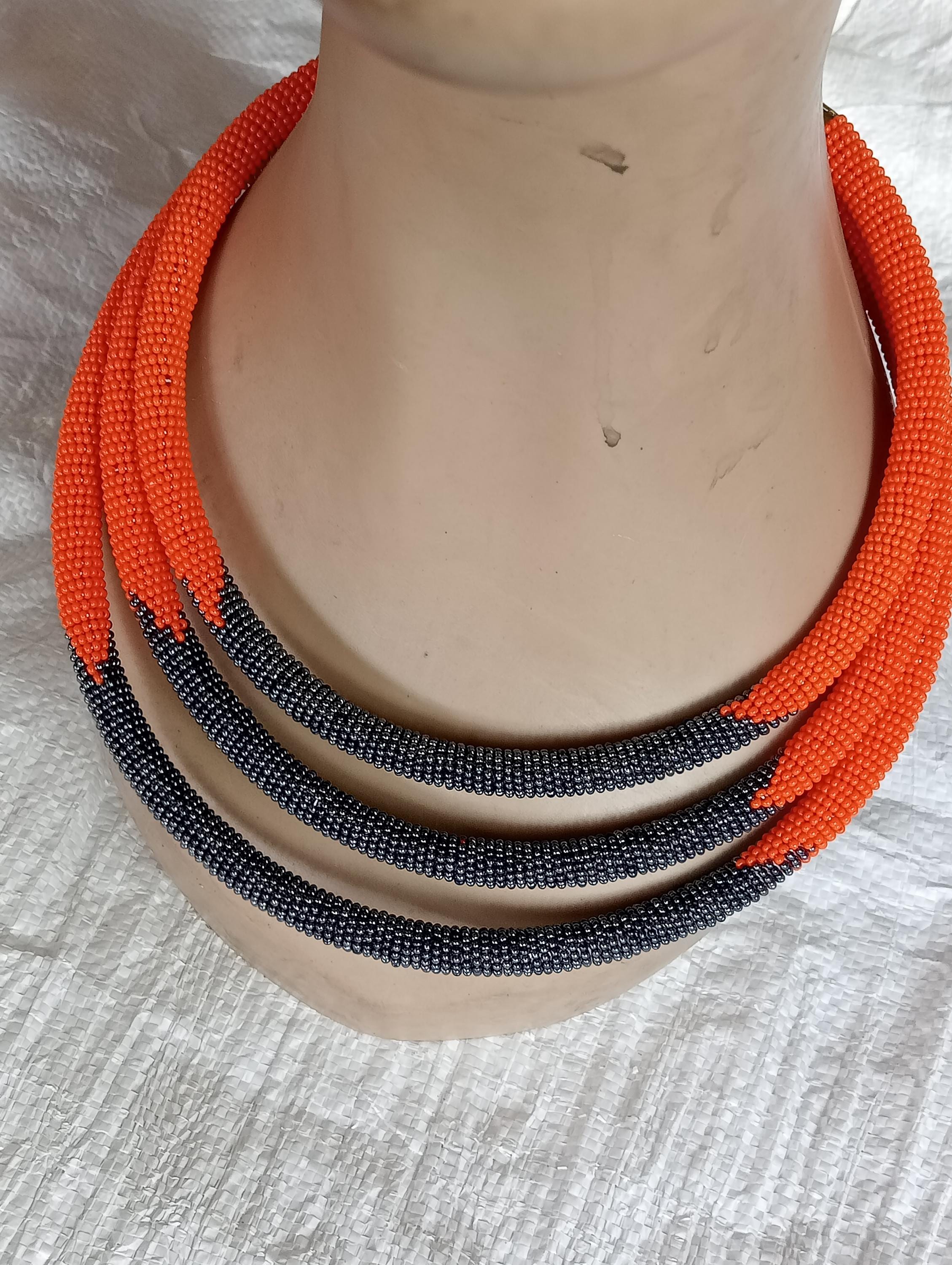 Maasai bead necklace - Etsy 日本