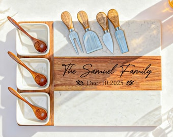 Personalized Charcuterie Cheese Board | Custom Cutting Board Gift for Couple | Wedding party family Gift | Engagement housewarming gift