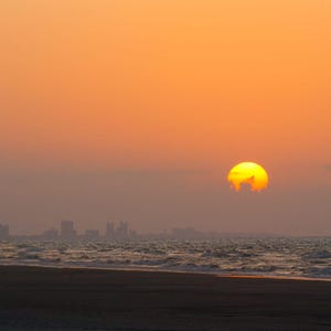 Photographie du lever du soleil à Myrtle Beach | Art mural numérique côtier | Décoration paysage marin Ocean Horizon