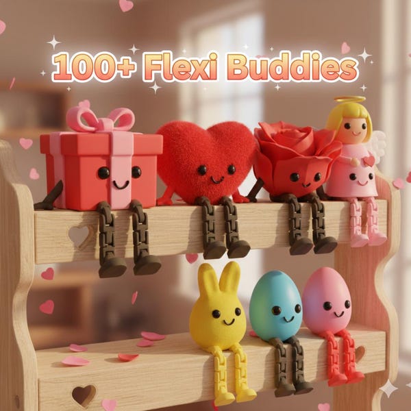 Flexi Buddies STL Bundle | 3D Articulated Figures (Digital Download)