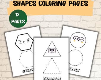 Shapes Coloring Pages: Printable Montessori Activity for Toddlers (PDF Download)