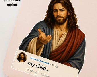 Jesus is Watching Stickers Series My Child Funny Christian Sticker Religious Humor